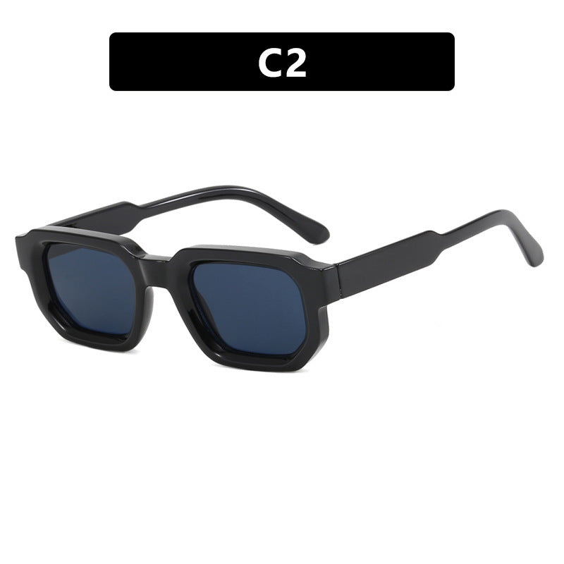 Retro Square Sunglasses with European and American Charm