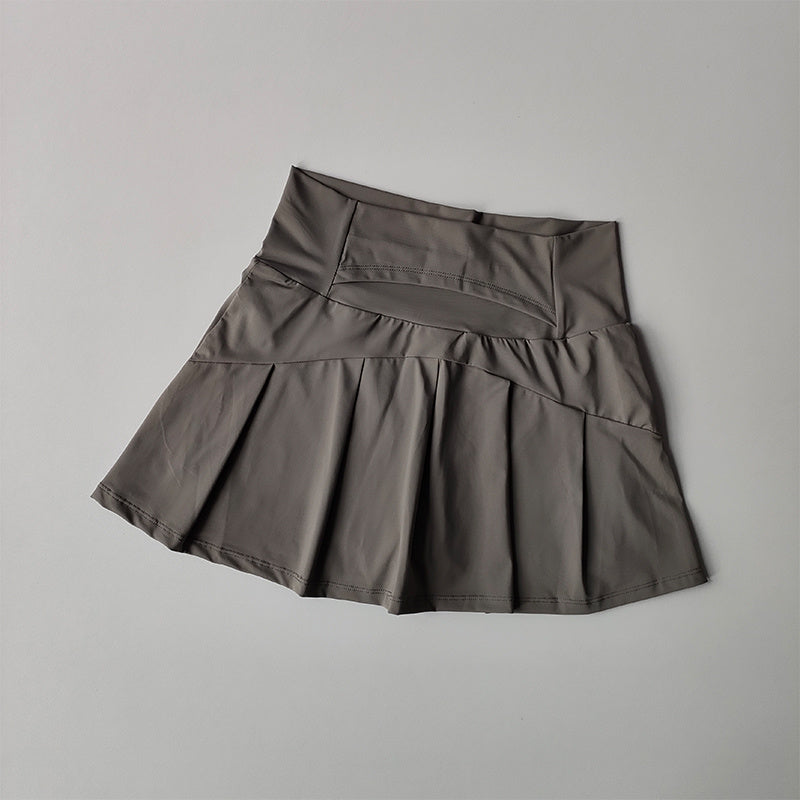 Women's High-Performance Training Skirt with Anti-Exposure Lined Shorts