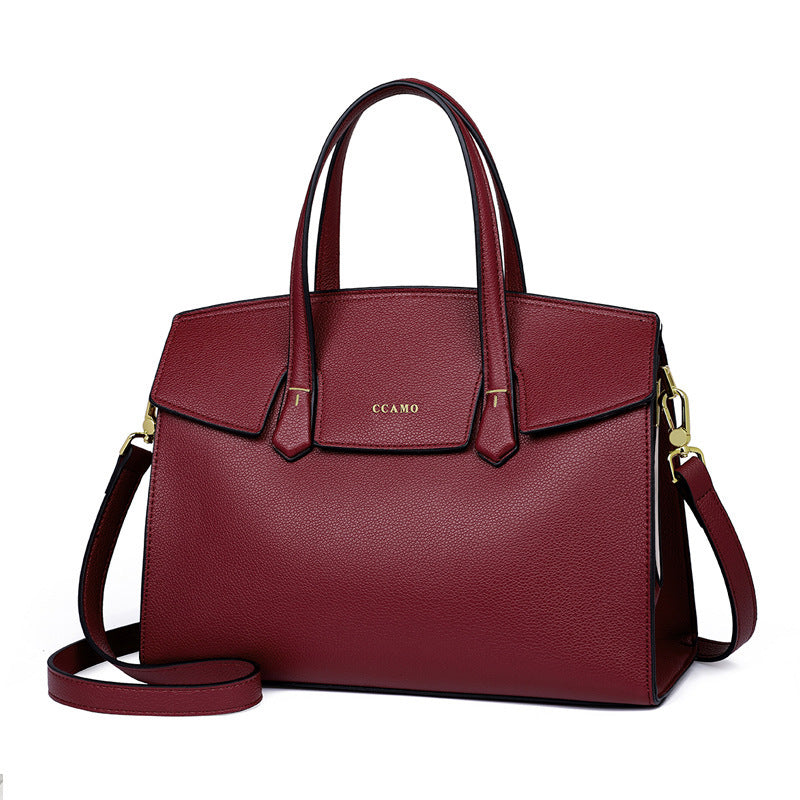 Chic Wine Red Large Crossbody Handbag for Women