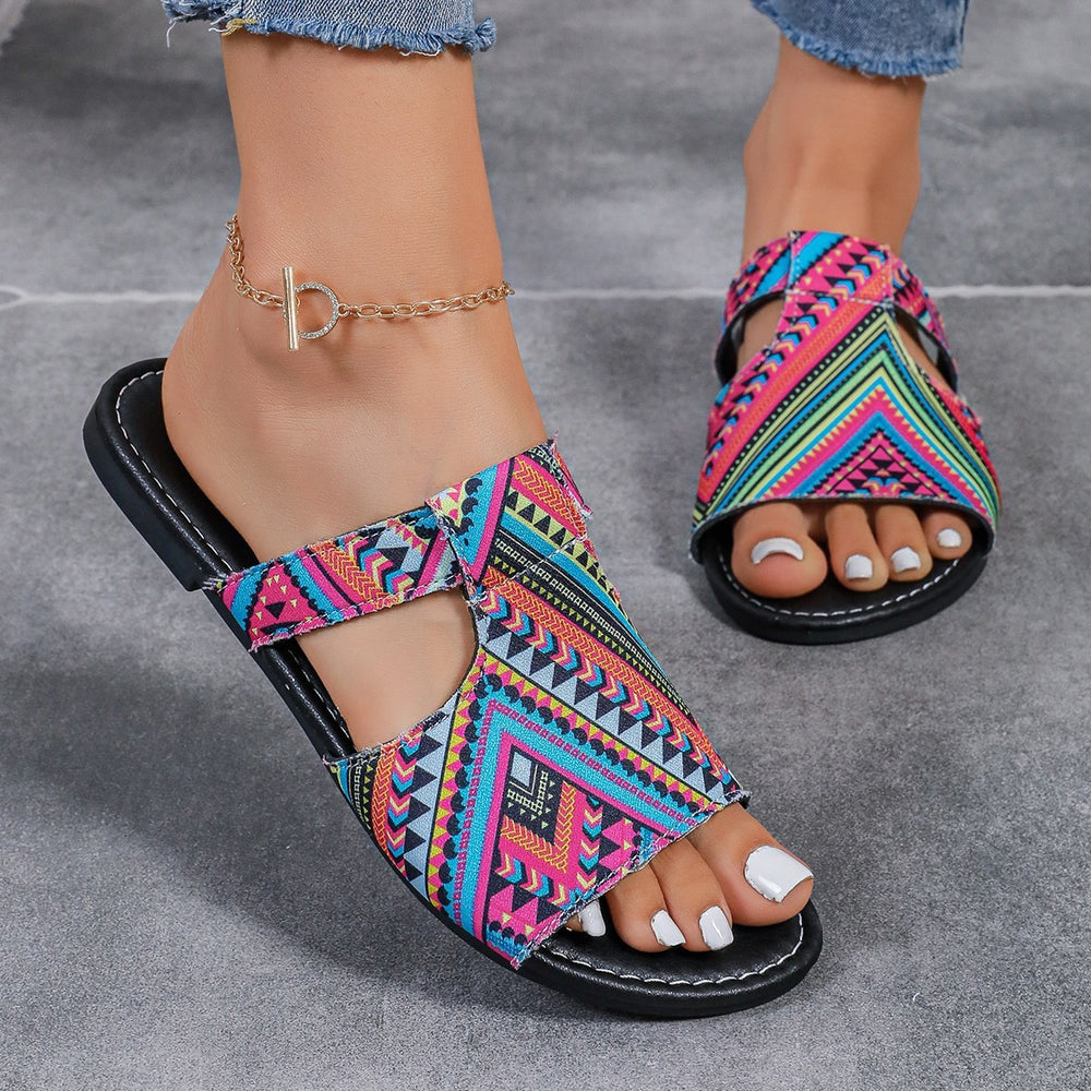 Colorful Women's Breathable Printed Slippers