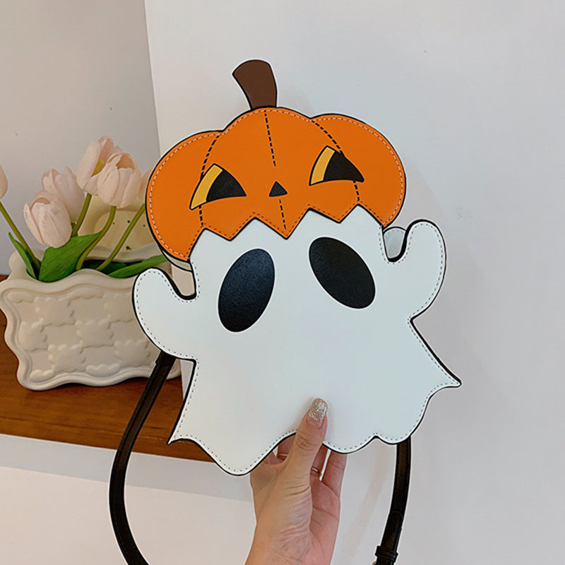 Creative 3D Cartoon Pumpkin and Ghost Shoulder Bags for Women – Cute Cell Phone Purses and Novelty Candy Crossbody Bags