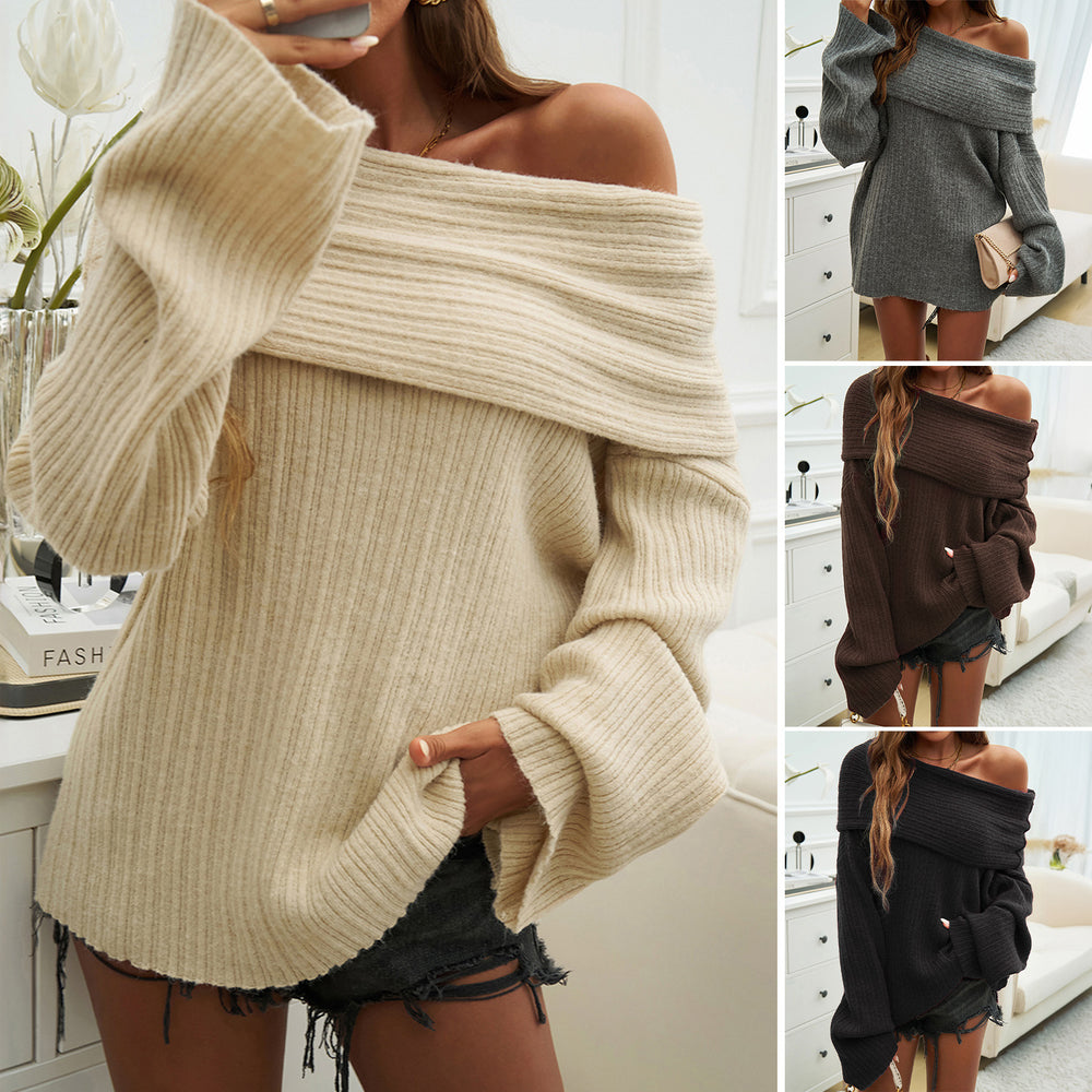 Cozy Loose-Fit Pullover Sweater for Autumn and Winter