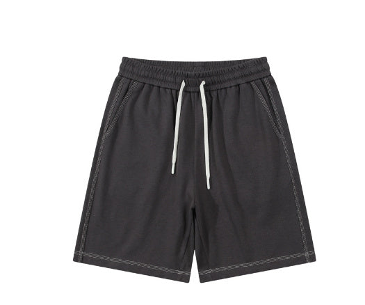 Knitted Cropped Sweatpants Handsome Vertical Casual Shorts