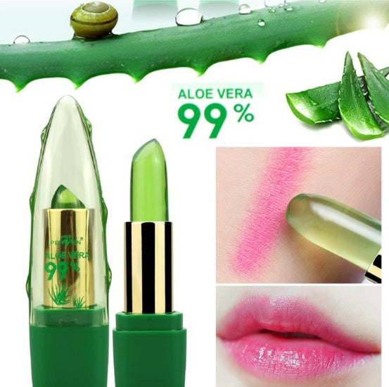 Aloe Vera Infused Color-Changing Lipstick Gloss - Moisturizing & Hydrating Formula for All Ages