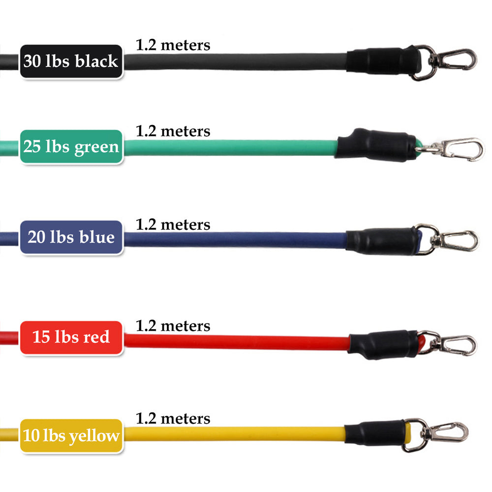 Fitness Power Resistance Band Set with Various Resistance Levels