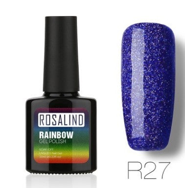 Rainbow UV Gel Nail Polish Set by Rosalind - Non-Toxic, Long-Lasting Phototherapy System