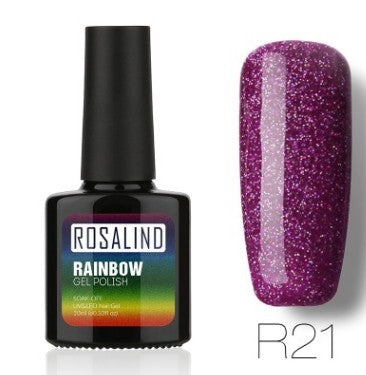 Rainbow UV Gel Nail Polish Set by Rosalind - Non-Toxic, Long-Lasting Phototherapy System