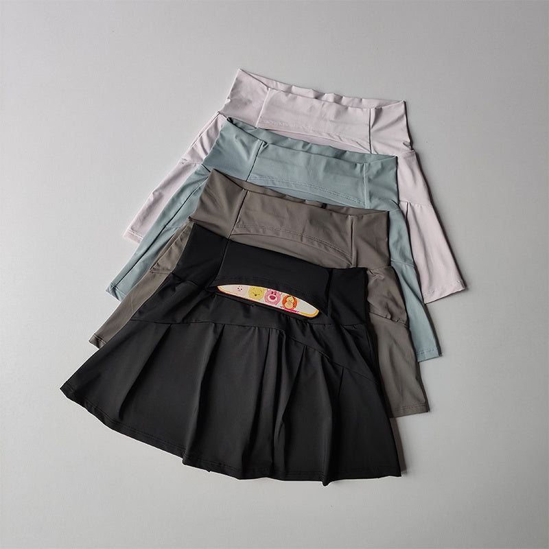 Women's High-Performance Training Skirt with Anti-Exposure Lined Shorts