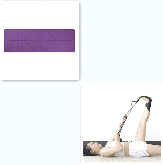 Pro Line TPE Yoga Mat for Beginners with Position Guide