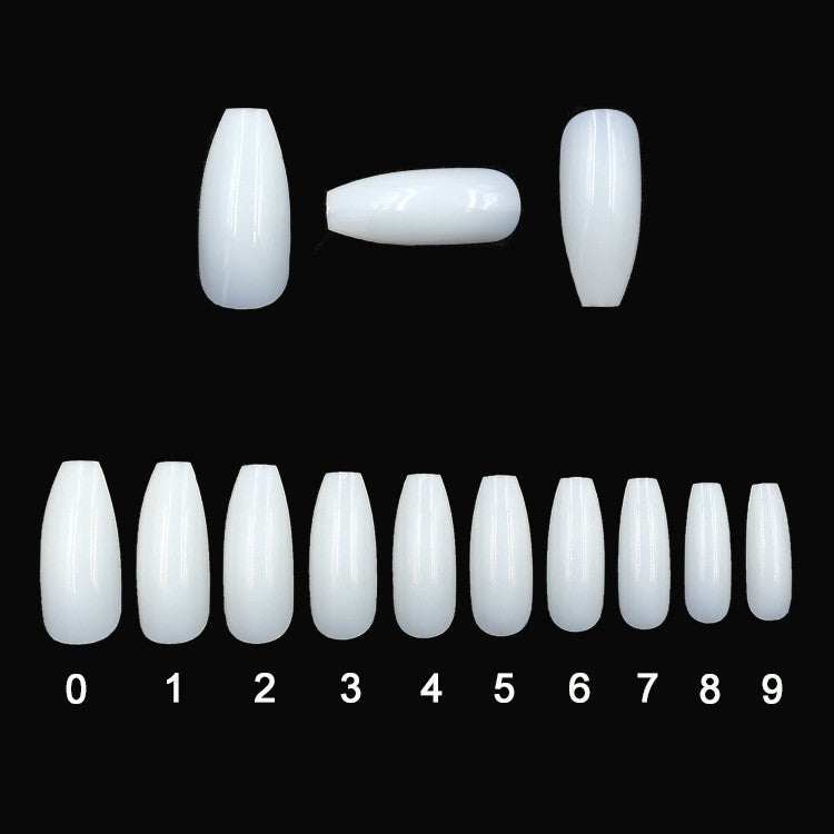 Premium 500-Piece Clear/Natural False Nails Set - Salon & Home