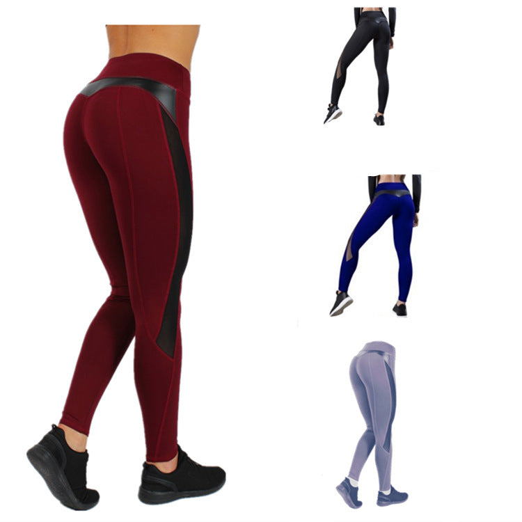 Sportliche Leggings mit hohem Bund und Hüfte