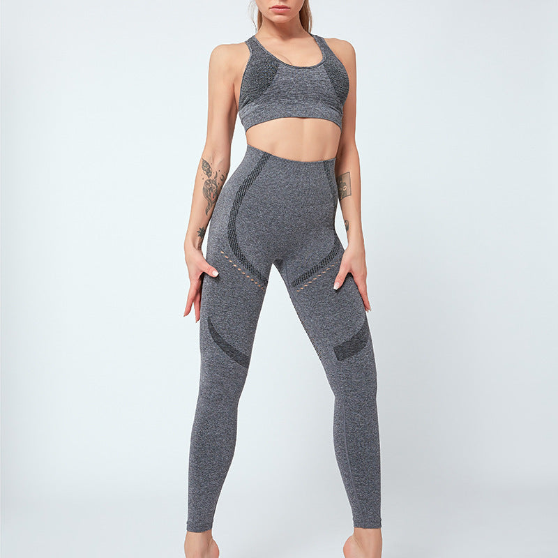 Schnelltrocknende Stretch-Fitness-Leggings mit hoher Taille 