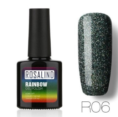 Rainbow UV-Gel-Nagellack-Set von Rosalind – ungiftiges, langanhaltendes Phototherapiesystem