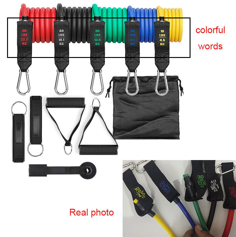 Fitness Power Resistance Band Set with Various Resistance Levels