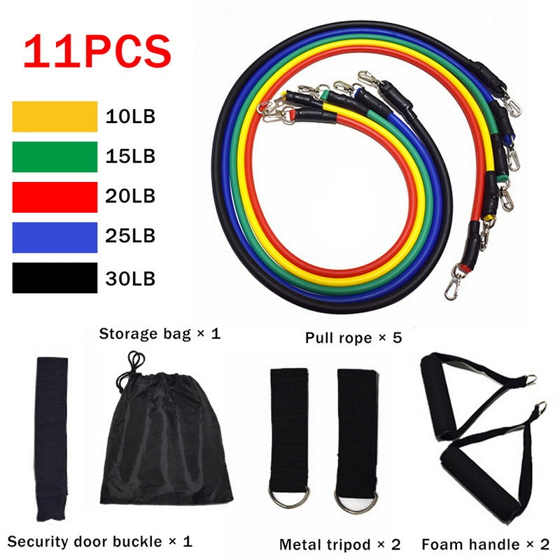 Fitness Power Resistance Band Set with Various Resistance Levels