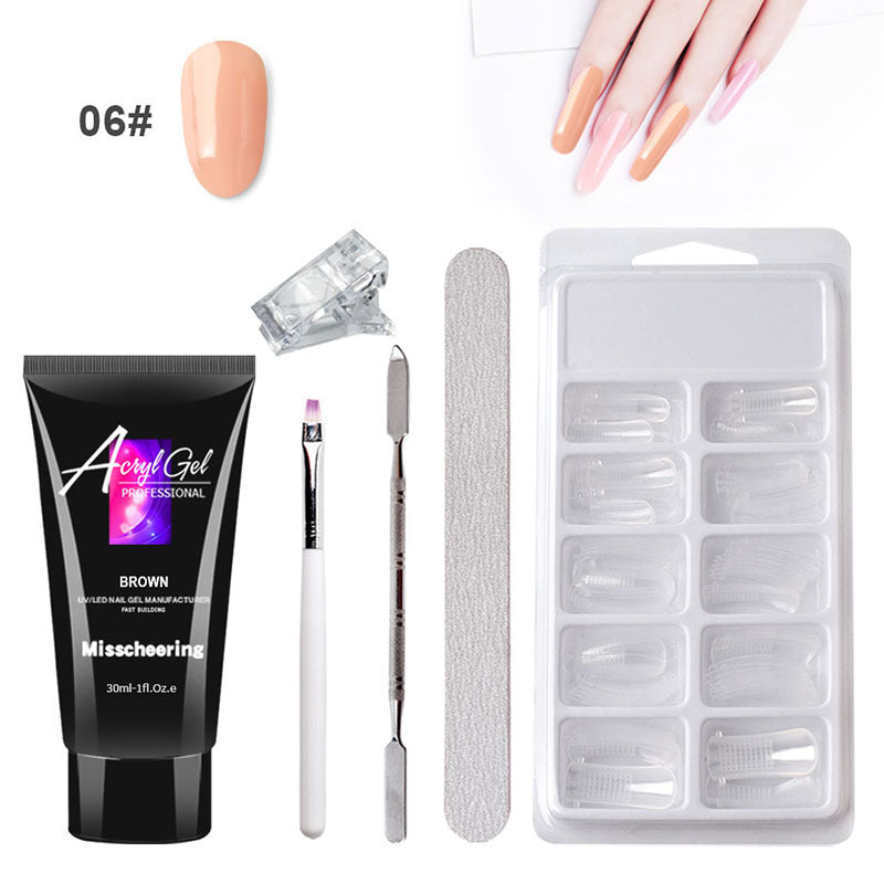 Set di gel per nail art senza sforzo con applicazione rapida - Crystal Clear Glamour