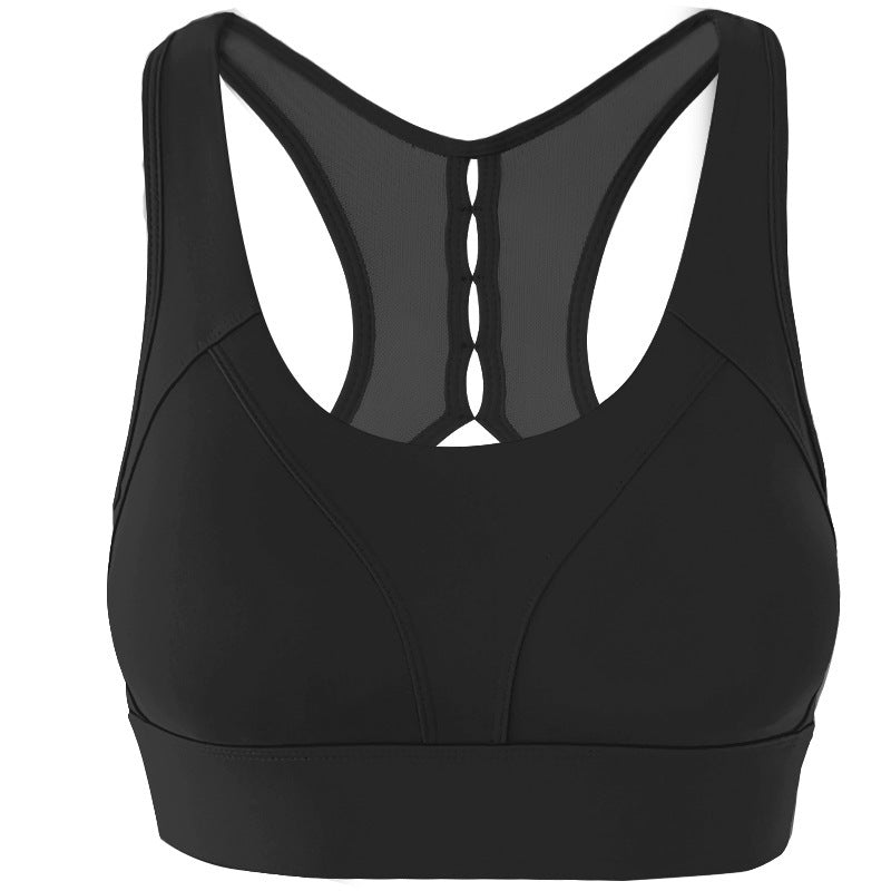 Beautiful Mesh Back Yoga Bra with Hollow Design for Running and Fitness