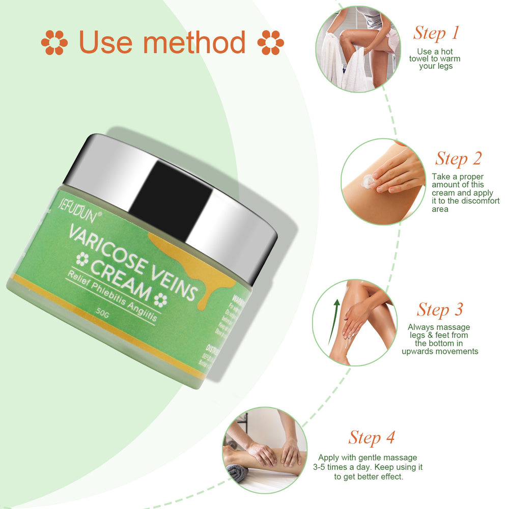 Vein Repair Cream with Sophora japonica and Safflower Extracts