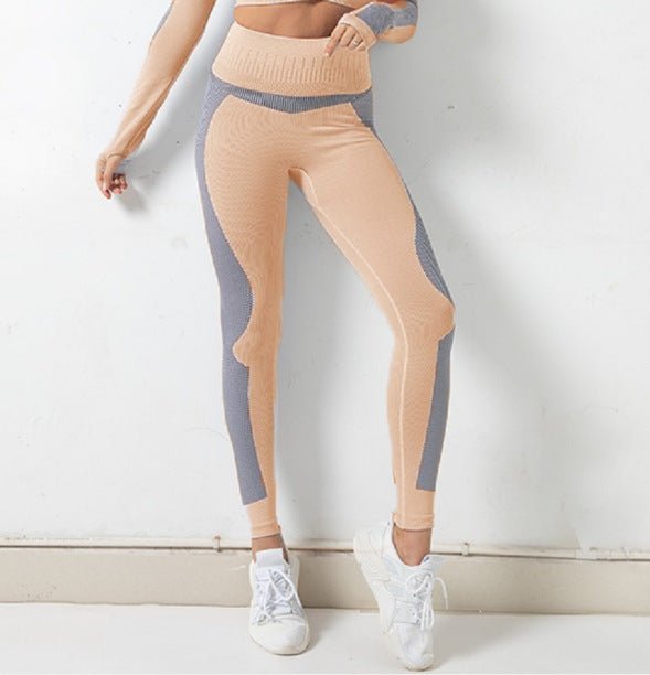 Autumn Winter Seamless Fitness Zip-Up Yoga Jacket & Leggings Set