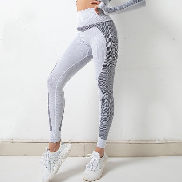 Completo giacca yoga e leggings con cerniera fitness senza cuciture autunno inverno