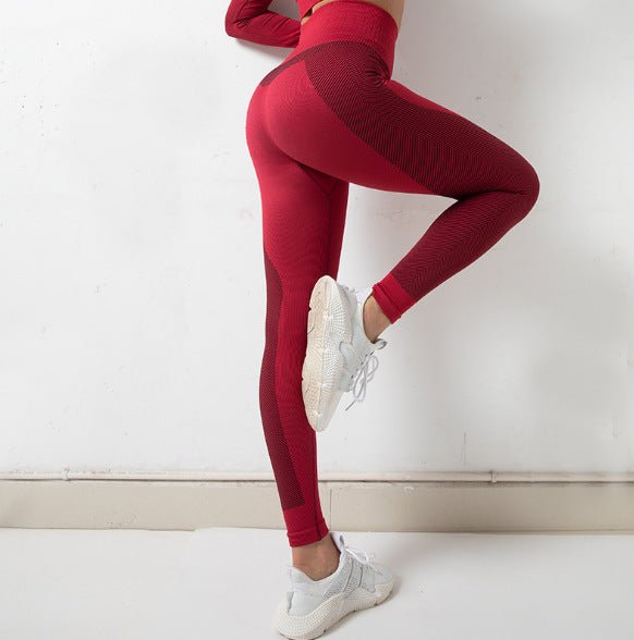 Autumn Winter Seamless Fitness Zip-Up Yoga Jacket & Leggings Set