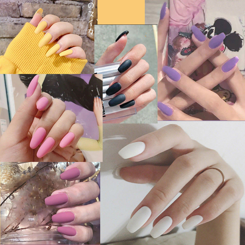 Frosted Ballet Faux Nail Set - Waterproof & Trendy Nail Accessories from Yiwu