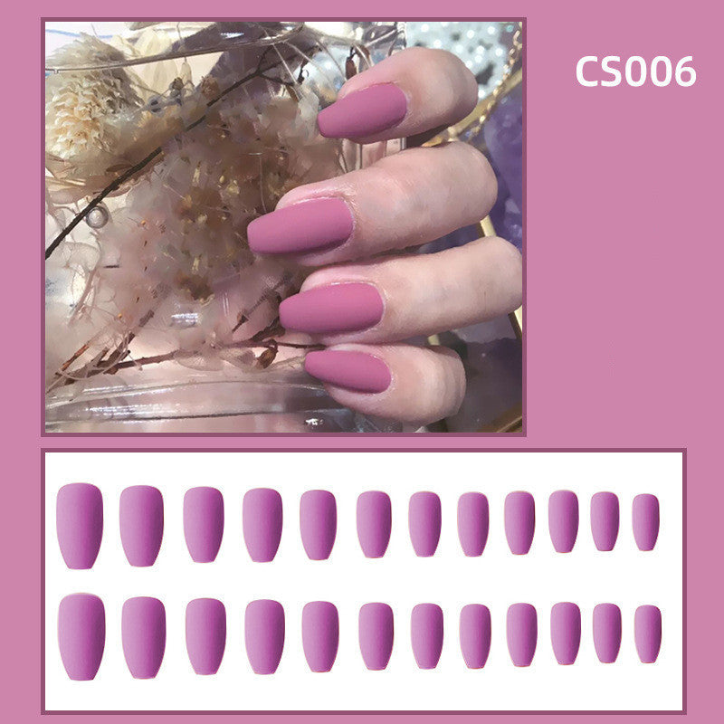 Frosted Ballet Faux Nail Set - Waterproof & Trendy Nail Accessories from Yiwu