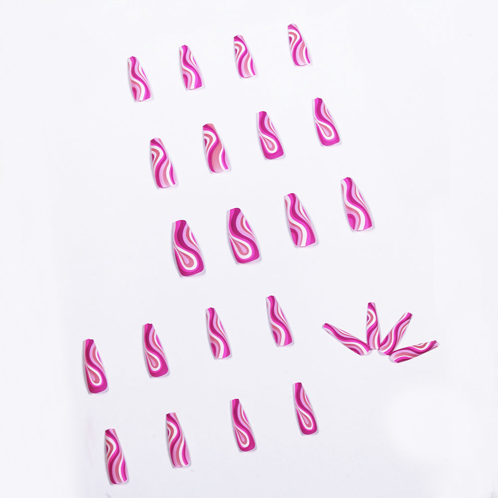 Detachable Design False Nails Set with 24-Piece Artistic Wearability