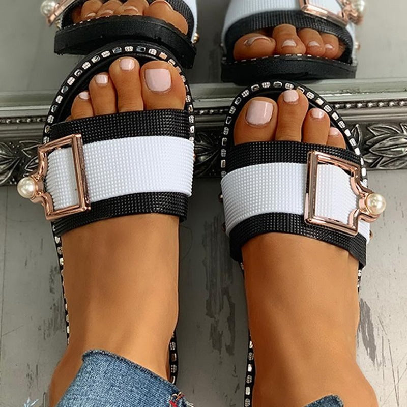 Trendy flache Unisex-Sandalen für Komfort im Freien