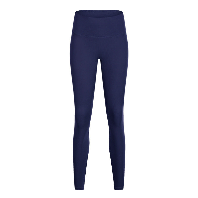 High-Waisted Seamless Yoga Pants with Hip-Lifting Design for Running and Fitness