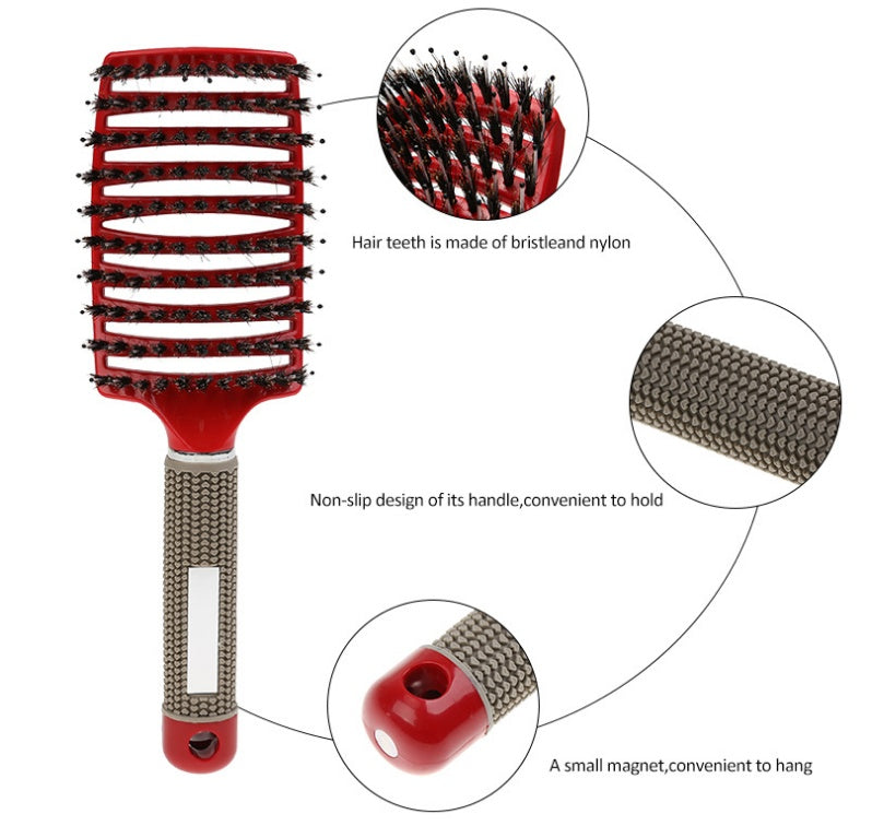 Detangling Bristle & Nylon Hairbrush with Scalp Massage: Anti-Klit Solution for Women™