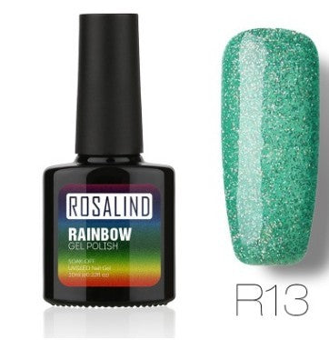 Rainbow UV-Gel-Nagellack-Set von Rosalind – ungiftiges, langanhaltendes Phototherapiesystem