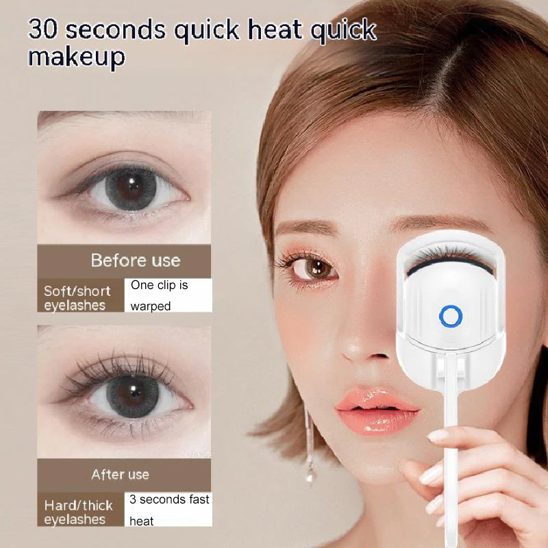 Electric Heated Eyelash Curler with USB Rechargeable Portable Design