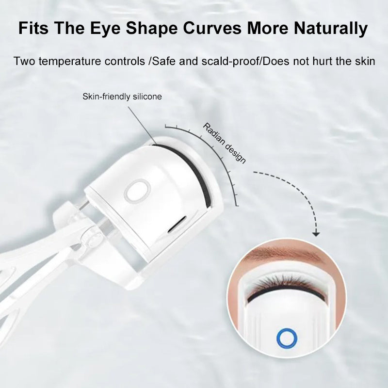 Electric Heated Eyelash Curler with USB Rechargeable Portable Design