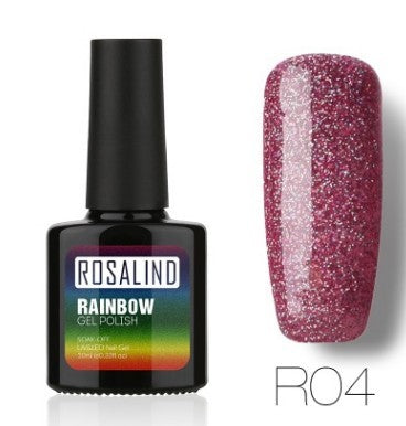 Rainbow UV-Gel-Nagellack-Set von Rosalind – ungiftiges, langanhaltendes Phototherapiesystem