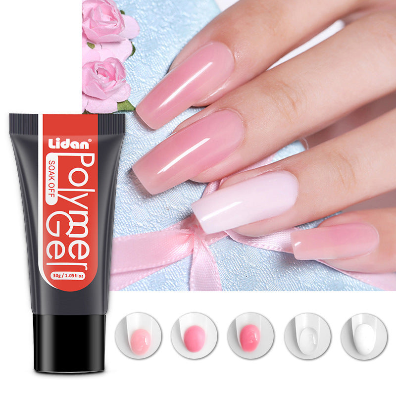 Gel Nail Kit with Variety of Pink Shades and White - 30ML