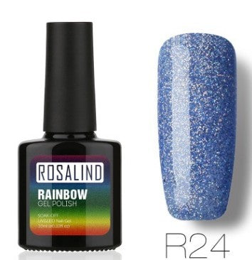 Rainbow UV-Gel-Nagellack-Set von Rosalind – ungiftiges, langanhaltendes Phototherapiesystem