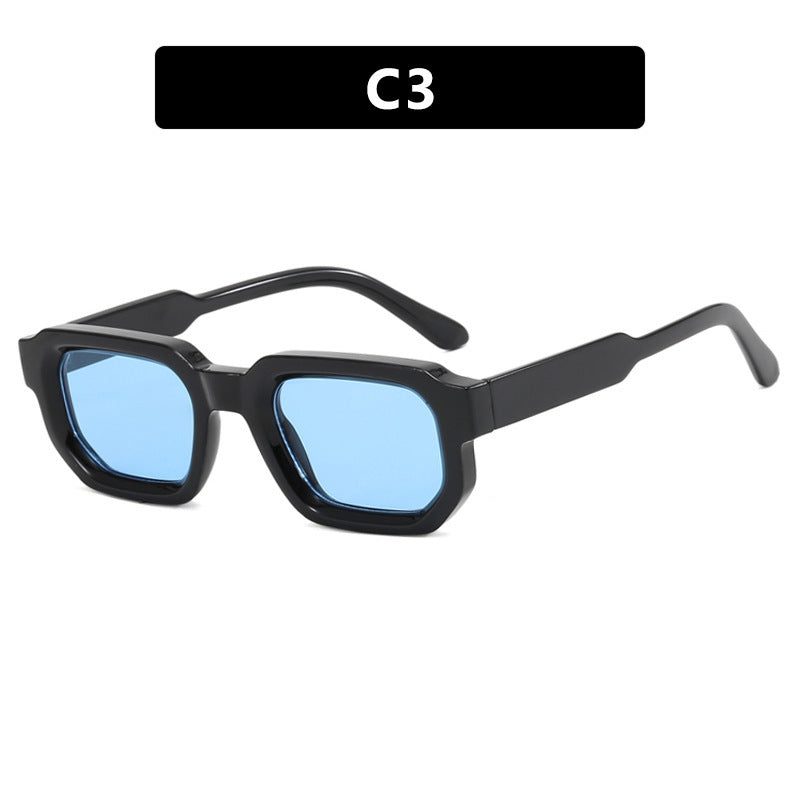 Retro Square Sunglasses with European and American Charm