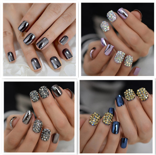 Square Metal False Nails Variety Pack for Women