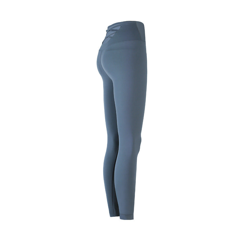 Leggings da yoga a vita alta per donna - Pantaloni fitness in nylon