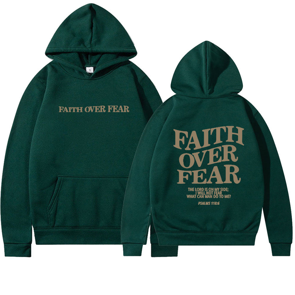 Faith Over Fear Inspirierende Kapuzenpullover für Männer und Frauen