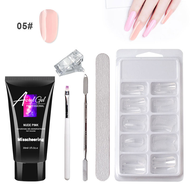 Set di gel per nail art senza sforzo con applicazione rapida - Crystal Clear Glamour