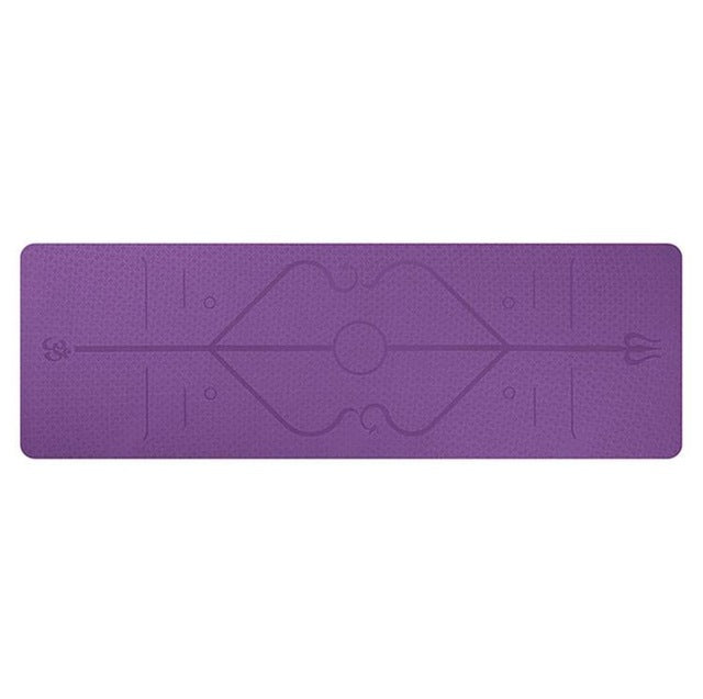 Pro Line TPE Yoga Mat for Beginners with Position Guide