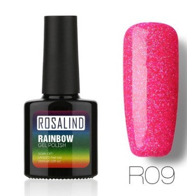 Rainbow UV-Gel-Nagellack-Set von Rosalind – ungiftiges, langanhaltendes Phototherapiesystem