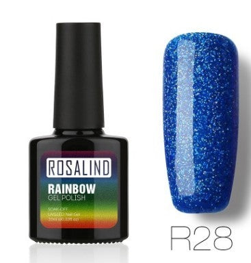 Rainbow UV-Gel-Nagellack-Set von Rosalind – ungiftiges, langanhaltendes Phototherapiesystem