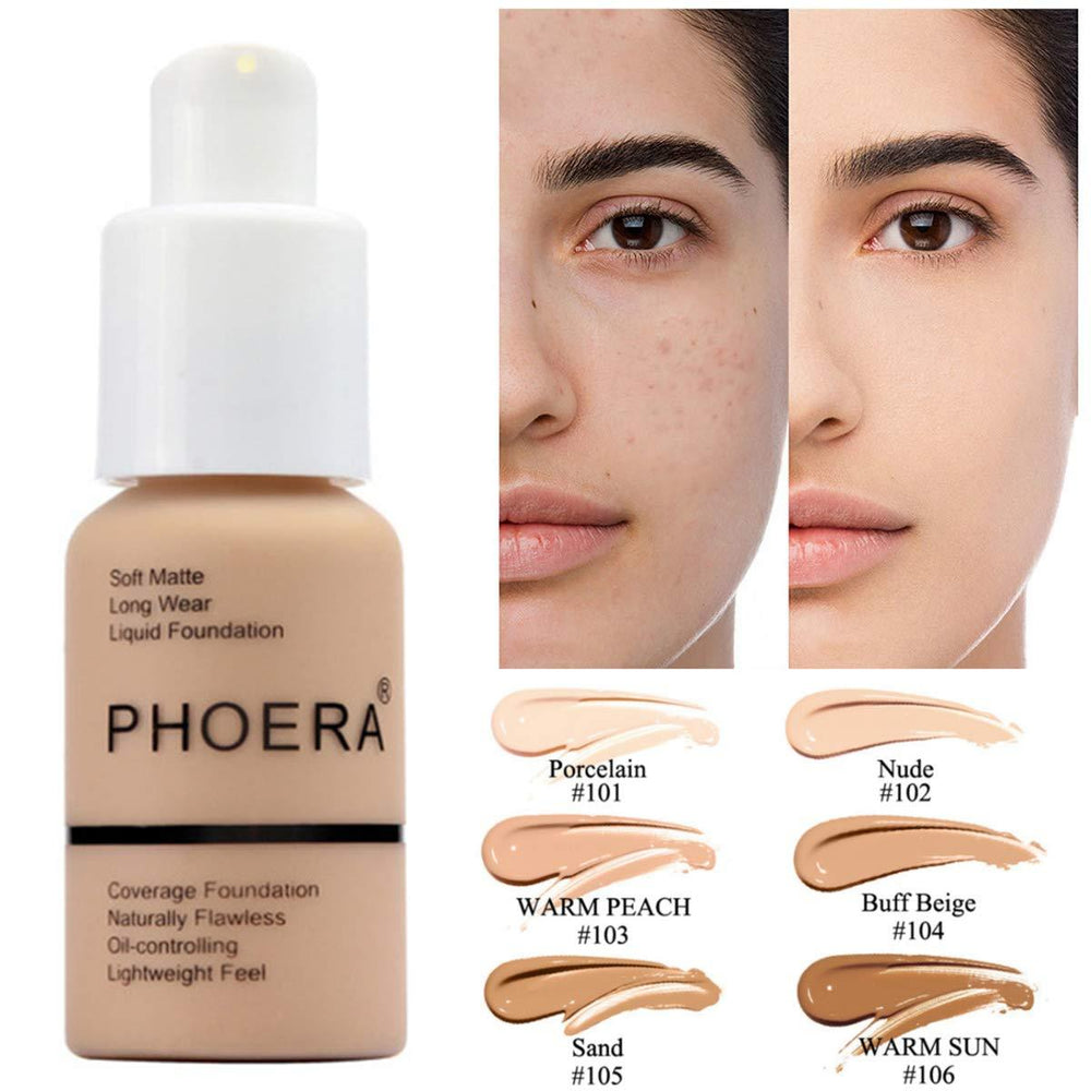 Matte Concealer-Foundation-Creme mit aufhellender und feuchtigkeitsspendender Wirkung