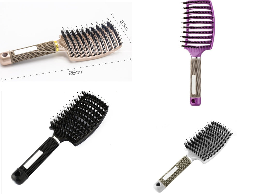 Detangling Bristle & Nylon Hairbrush with Scalp Massage: Anti-Klit Solution for Women™