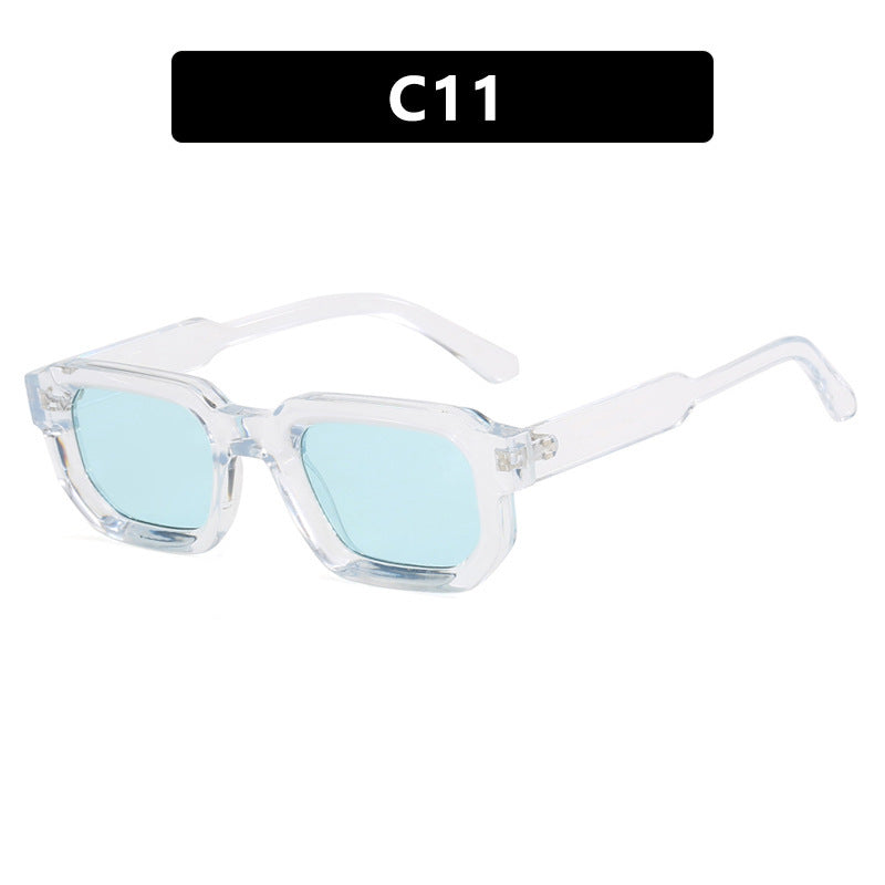 Retro Square Sunglasses with European and American Charm