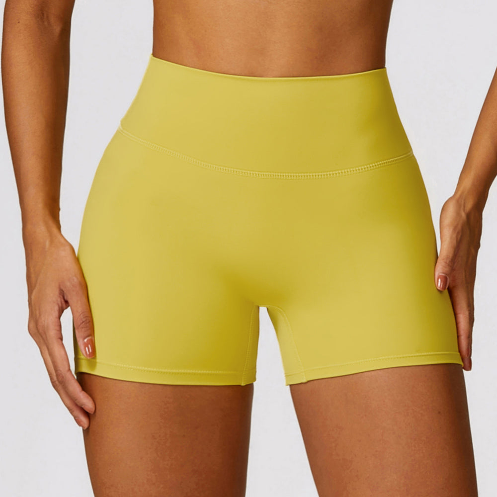 Bauchkonturierende Yoga-Shorts mit hoher Taille für eine verbesserte Hüftform