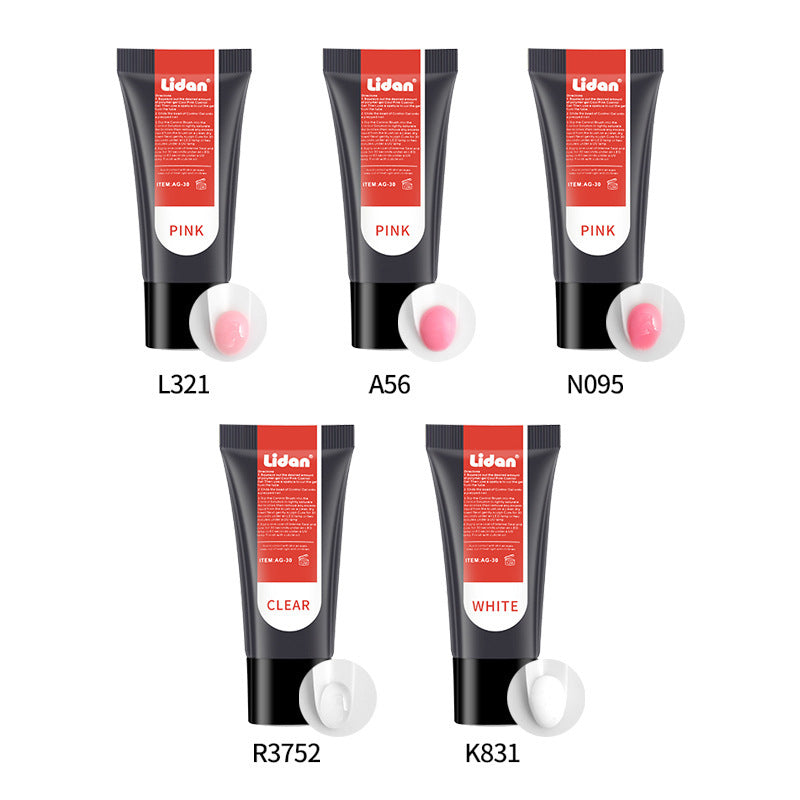 Gel-Nagel-Set mit verschiedenen Rosatönen und Weiß – 30 ml